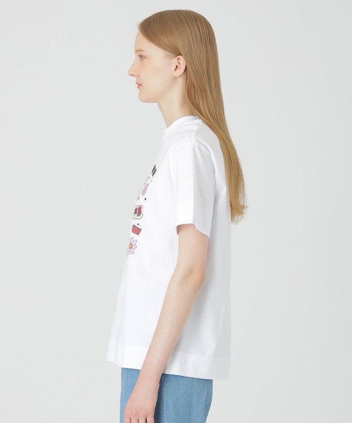 新品未使用タグ付クレストブリッジ【クラーク志織コラボベーシッククリア天竺Tシャツ クラーク志織コラボ】ベーシッククリア天竺Tシャツ｜ブルー