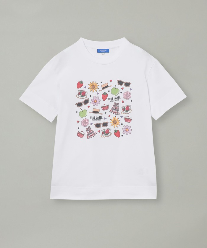 クラーク志織コラボ】ベーシッククリア天竺Tシャツ(506064357