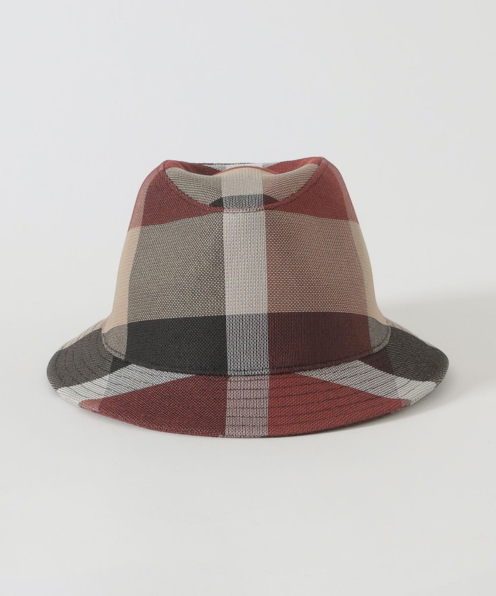 極美品 ブラックレーベルクレストブリッジ クレストブリッジチェックカラミハット 一部店舗限定】クレストブリッジチェックカラミハット(506065500