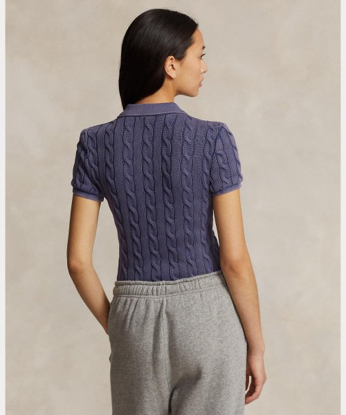 ケーブルニット ポロシャツ Ralph Cotton TM