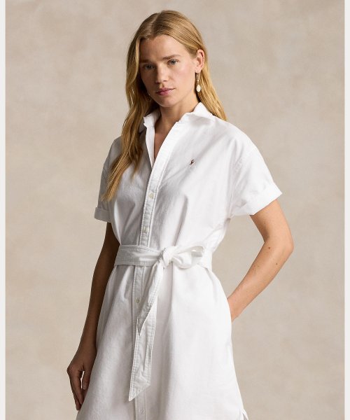 ベルテッド ショートスリーブ オックスフォード シャツドレス シャツワンピース B2098221149(15950円)