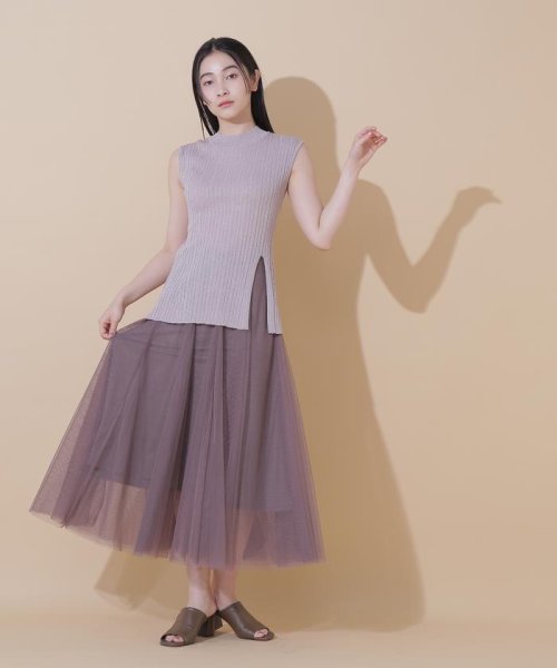 JILL by JILL STUART(ジル バイ ジル スチュアート)/ラメニットチュールスカートセット/img18