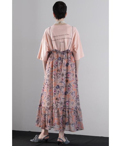 コズミックプリントキャミワンピース ／着用サイズ：