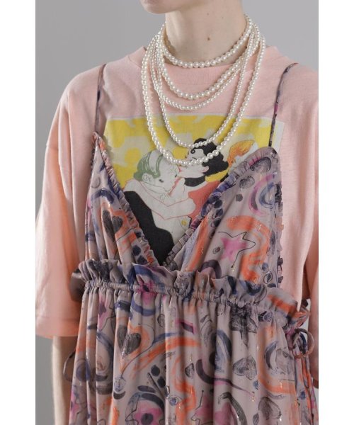 コズミックプリントキャミワンピース ／着用サイズ：