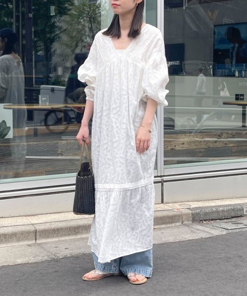 コットンジャガードワンピース 