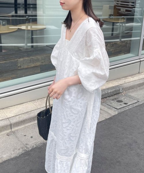 コットンジャガードワンピース 