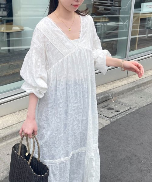 コットンジャガードワンピース 