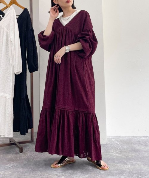 コットンジャガードワンピース 