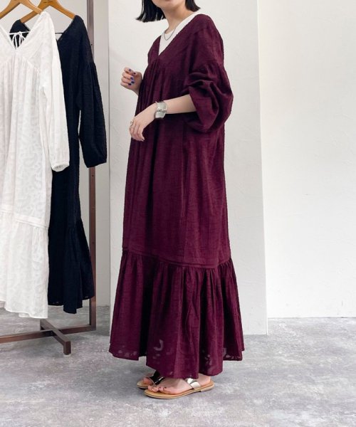 コットンジャガードワンピース 