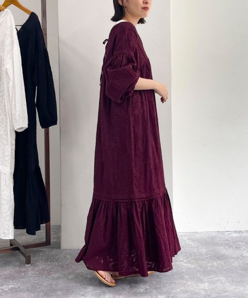 コットンジャガードワンピース 
