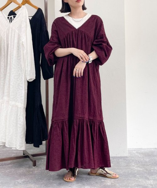 コットンジャガードワンピース 