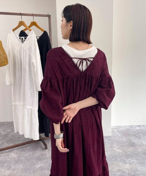 コットンジャガードワンピース 