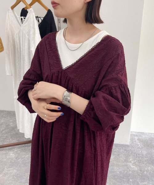 コットンジャガードワンピース 