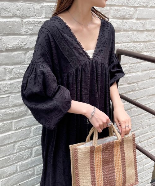 コットンジャガードワンピース 