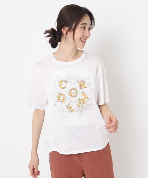 CORDIER(ＣＯＲＤＩＥＲ)/花柄プリントロゴTシャツ/img12