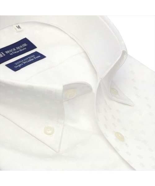 TOKYO SHIRTS(TOKYO SHIRTS)/【超形態安定】 ボタンダウン 半袖 形態安定 ワイシャツ 綿100%/img02