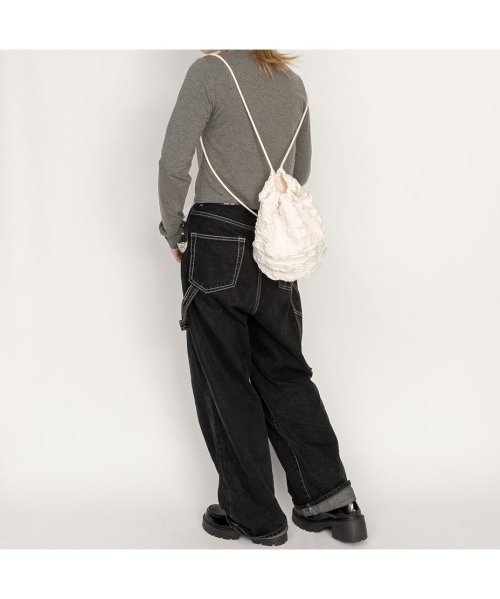 SVEC(シュベック)/ナップサック レディース 巾着 ショルダーバッグ かわいい 韓国ファッション ナップリュック ナップザック 筒型 2way 小さめ コンパクト 軽量 軽い 鞄/img19