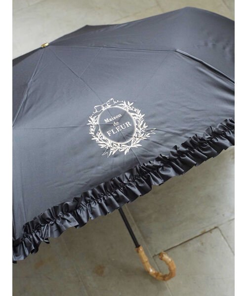 Maison de FLEUR(メゾンドフルール)/遮光&UV CUT フリル折りたたみ傘/img08