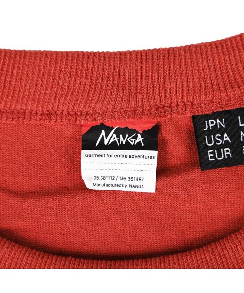 NANGA(ナンガ)/NANGA ナンガ Tシャツ 長袖 ロンT カットソー メンズ ECO HYBRID BOX LOGO L/S TEE ブラック ホワイト オレンジ 黒 白/img07