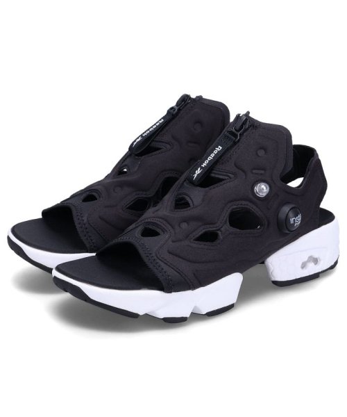 Reebok(Reebok)/リーボック Reebok インスタポンプフューリー ジップ サンダル レディース 厚底 INSTAPUMP FURY SANDAL ZIP ブラック 黒 100/img01