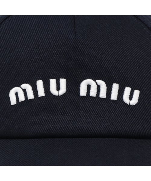 MIUMIU(ミュウミュウ)/ミュウミュウ 帽子 ドリル ベースボールキャップ ネイビー レディース MIU MIU 5HC179 2DXI F022X/img03