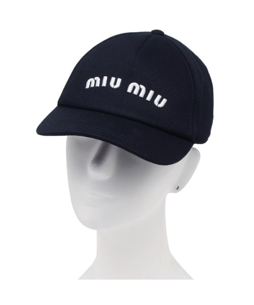 MIUMIU(ミュウミュウ)/ミュウミュウ 帽子 ドリル ベースボールキャップ ネイビー レディース MIU MIU 5HC179 2DXI F022X/img06