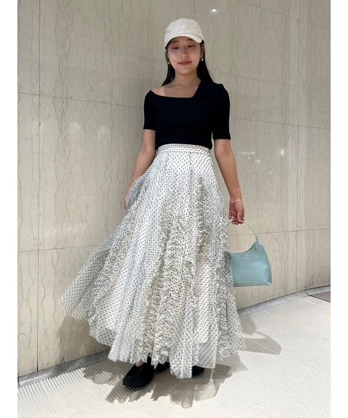 ランダムフリルチュールスカート 予めご了承ください
