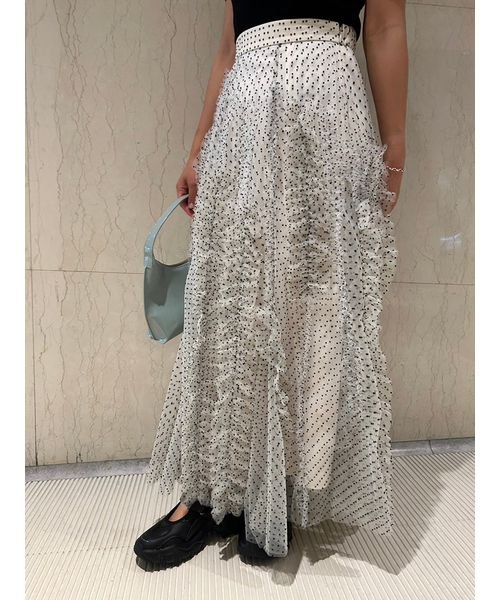 ランダムフリルチュールスカート 予めご了承ください