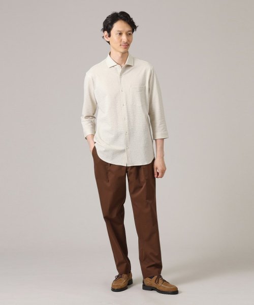 【抗菌防臭／7分袖】サッカージャージ ストライプシャツ また