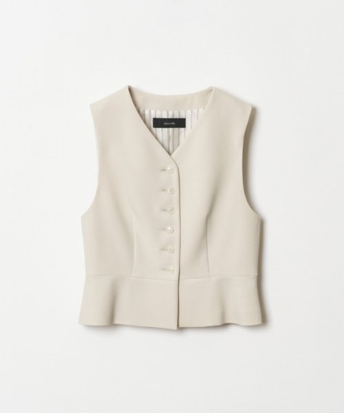 【セットアップ対応可能】ギャバ釦アクセントジレ 