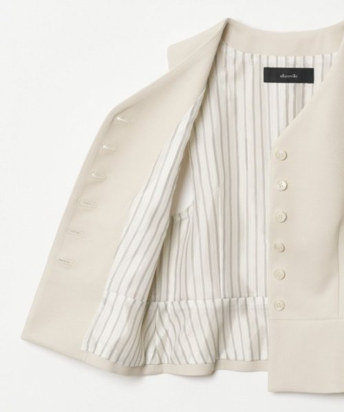 【セットアップ対応可能】ギャバ釦アクセントジレ 