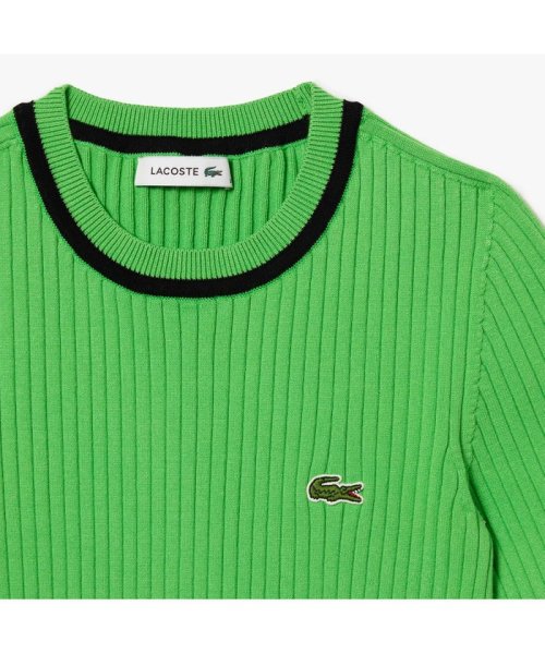 LACOSTE(ラコステ)/クロップド丈 3Dニット半袖Tシャツ/img05