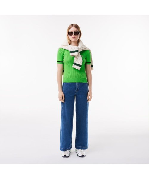 LACOSTE(ラコステ)/クロップド丈 3Dニット半袖Tシャツ/img09