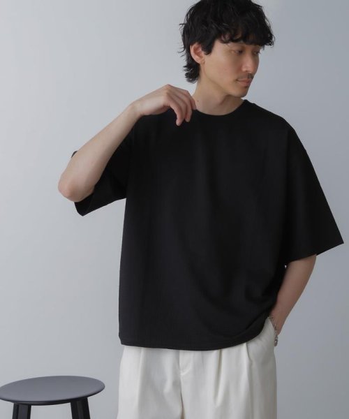 nano・universe(ナノ・ユニバース)/シルケットサッカーワイドTシャツ 半袖/img02