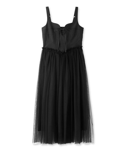 コルセットディテールチュールワンピース 予めご了承ください