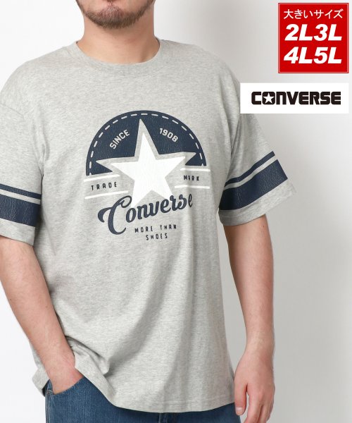 MARUKAWA(大きいサイズのマルカワ)/【CONVERSE】コンバース 大きいサイズ 2L 3L 4L 5L クラシック風 プリント 半袖Tシャツ 半T メンズ スポーツ ブランド/img02