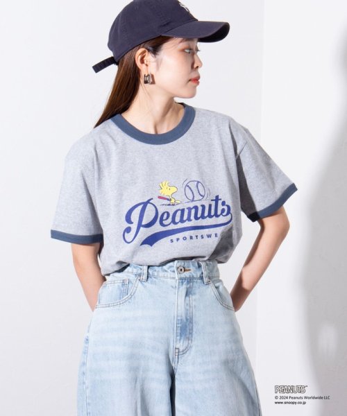 GLOSTER(GLOSTER)/【PEANUTS/ピーナッツ】プリント リンガーTシャツ /img09