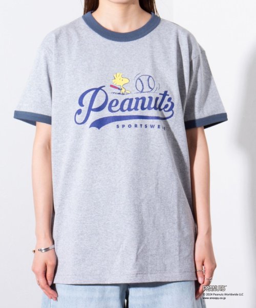 GLOSTER(GLOSTER)/【PEANUTS/ピーナッツ】プリント リンガーTシャツ /img12