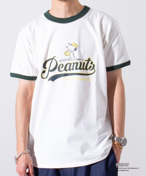 GLOSTER(GLOSTER)/【PEANUTS/ピーナッツ】プリント リンガーTシャツ /img16