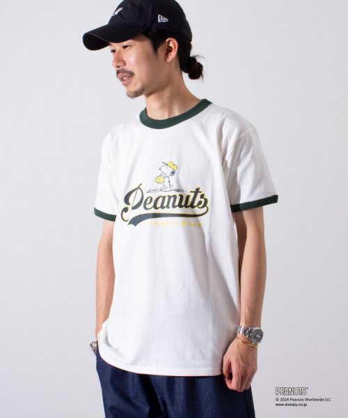 GLOSTER(GLOSTER)/【PEANUTS/ピーナッツ】プリント リンガーTシャツ /img19