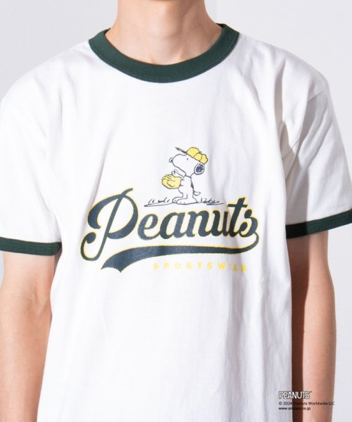 GLOSTER(GLOSTER)/【PEANUTS/ピーナッツ】プリント リンガーTシャツ /img20