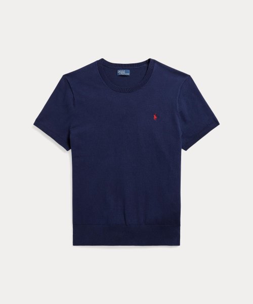 コットンブレンド ショートスリーブ セーター 