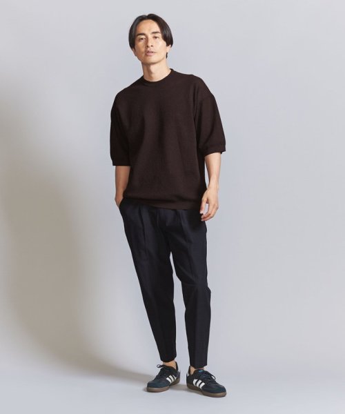 BEAUTY&YOUTH UNITED ARROWS(ビューティーアンドユース　ユナイテッドアローズ)/エア ミラノリブ クルーネック ニット ショートスリーブ/img01