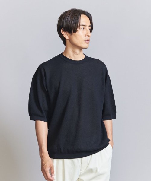 BEAUTY&YOUTH UNITED ARROWS(ビューティーアンドユース　ユナイテッドアローズ)/エア ミラノリブ クルーネック ニット ショートスリーブ/img03