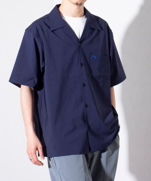 GLOSTER(GLOSTER)/【GLOSTER/グロスター】フレンチブルドッグ刺繍 COOLMAX オープンカラーシャツ/img07