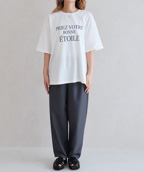 SocialGIRL(ソーシャルガール)/接触冷感ETOILEロゴTシャツ　半袖　綿100%/img11
