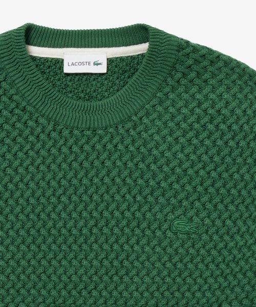 バスケットニットクルーネックセーター 