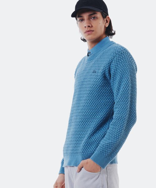 バスケットニットクルーネックセーター 