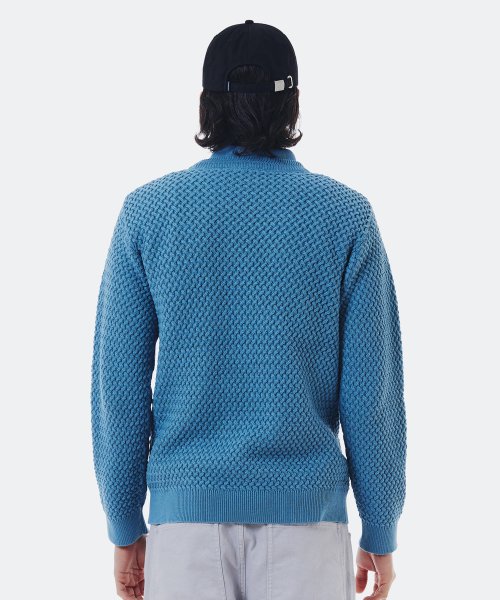 バスケットニットクルーネックセーター 