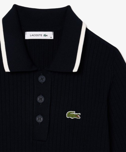 LACOSTE(ラコステ)/シームレスビスコース ストレッチ 3Dニットポロドレス/img05